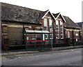 Bus stop and shelter alongside Bedwas Junior School