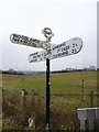 Old Direction Sign - Signpost, Woodlands , East Dorset District