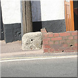 SY1390 : Old Milestone by the A3052, Church Street, Sidford by Alan Rosevear
