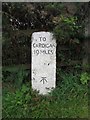 Old Milestone by the A475, Cardigan Road, Rhydowen-fach