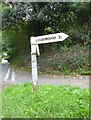 Old Direction Sign - Signpost by the A396, Bonniton Lane junction