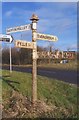 Old Direction Sign - Signpost by the A371 crossroads, west of Evercreech