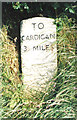 Old Milestone by the A487, Penffynnon, east of Penparc