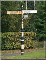 Old Direction Sign - Signpost by the B5152, Kingsley Road, west of Kingsley