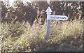 Old Direction Sign - Signpost by the A370, Bridgwater Road, south of Eastertown