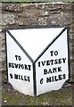 Old Milepost by the former A41, Pave Lane, south of Chetwynd Aston