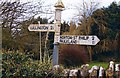 ST7654 : Old Direction Sign - Signpost by Hammer Lane, Hemington Parish by Milestone Society