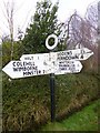 Old Direction Sign - Signpost by Broom Hill, Holt Parish