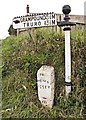 Old Direction Sign - Signpost by Tregiskey farmhouse