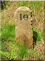 NS0682 : Old Milestone by the B836, west of Loch Tarsan, Dunoon and Kilmun Parish by Milestone Society