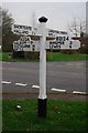 Old Direction Sign - Signpost by the B2124, Laughton crossroads