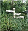 Old Direction Sign - Signpost by  the A370, Main Road, Cleeve Parish