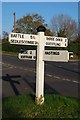 Old Direction Sign - Signpost by the A28, Main Road, Westfield