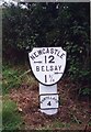 Old Milepost by the A696, Nun Hill, south of Belsay