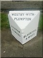 Old Milestone by the A583, Peel Hill Bridge, east of Blackpool