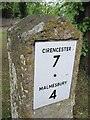 Old Milestone by the A429, The Street, Crudwell
