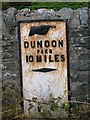 NS1070 : Old Milepost by the A815, east of Port Lamont, Inverchaolin Parish by Milestone Society