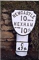 Old Milepost by the B6528, Main Street, Horsley Parish