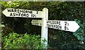 Old Direction Sign - Signpost by the B2080, Snargate Parish