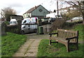 Memorial bench in St Barrwg