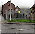 Western Power Distribution electricity substation on a Treherbert corner