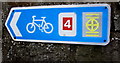 National Cycle Network Route 4 direction sign, Loughor