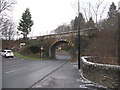 NN9457 : Railway bridge in Pitlochry by M J Richardson