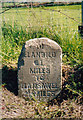 Old Milestone by the B4302, east of Bron-Deilo, Llansadwrn