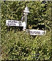 Old Direction Sign - Signpost by Idson Cottages, Stogursey Parish