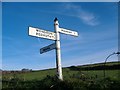 Old Direction Sign - Signpost north east of Boderwennack, Wendron Parish