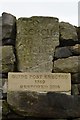 Old Guide Stone by Buck Stone Lane, Pole Road crossroads, Cowling  Parish