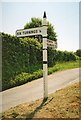 Direction Sign - Signpost by Rosehill, Mylor Bridge, Mylor Parish