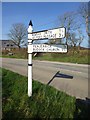 SW7731 : Old Direction Sign - Signpost by Tresooth, Penwarne Road, Budock Parish by Milestone Society
