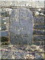 Old Boundary Marker on Sladen Bridge, Haworth, Cross Roads and Stanbury Parish