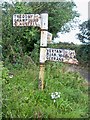 Old Direction Sign - Signpost east of Tippetts Shop, Veryan Parish