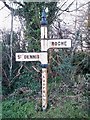 Old Direction Sign - Signpost north of Gothers Road, St Dennis Parish