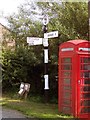 Old Direction Sign - Signpost in Chorlton Lane village, Church Shocklach Parish