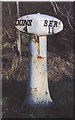 Old Milepost by the A6105, by Covert Plantation, Edrom Parish