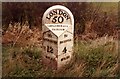 Old Milepost by the A41, Leaches Farm, Ludgershall Parish