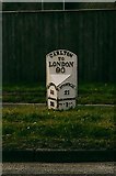 TM3863 : Old Milepost by the B1121, Main Road, Saxmundham by C.Haines