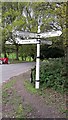 Old Direction Sign - Signpost by Tethering Drove, Hale Parish