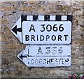 Old Direction Sign - Signpost by the A356, Middle Street, Misterton