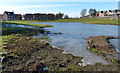 Frozen flood basin at New Lubbesthorpe