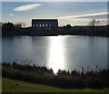 Frozen lake at Grove Park