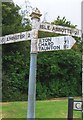 Old Direction Sign - Signpost by the B3168, Old Way Gate