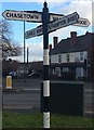 Old Direction Sign - Signpost by the B4155, Lichfield Road, Brownhills