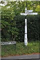 Old Direction Sign - Signpost by the B5152, Kingsley Road, Overton