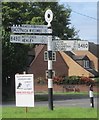 Old Direction Sign - Signpost by the B480, Brook Street