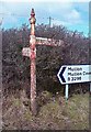 Old Direction Sign - Signpost by the A3082, Penhale