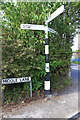 Old Direction Sign - Signpost by the B5153, Hollow Lane